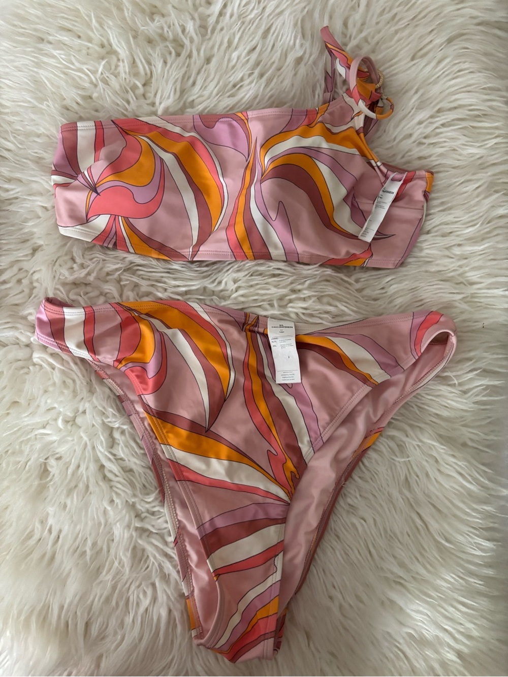 Cupshe Pink Swirl Two-Piece Bikini Set
